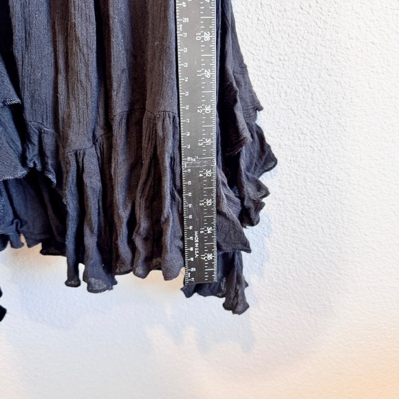 FP One Adella Mini Slip Dress Womens L Black Bohemian Festival Fairy Grunge Boho - Picture 9 of 12